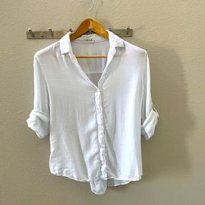 Omgosh it’s SO soft white modded button down shirt